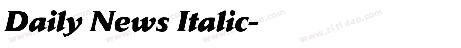 Daily News Italic字体转换